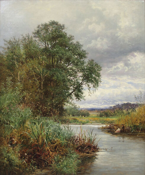'A Reedy Nook on the Thames at Streatley'